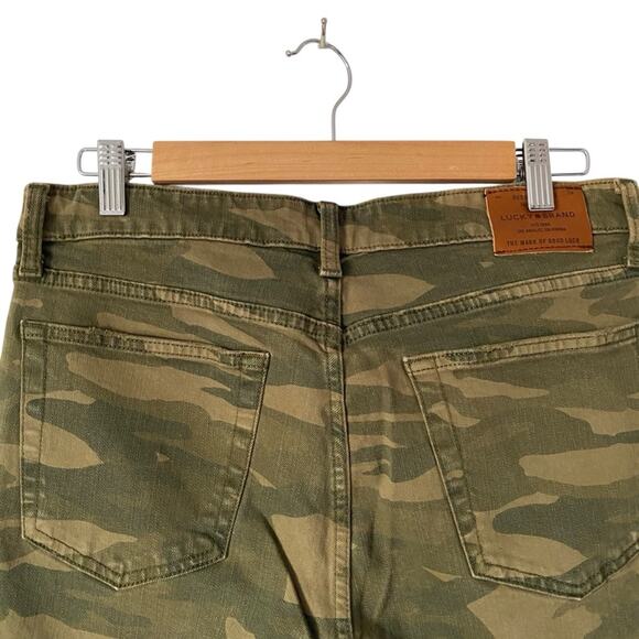 Lucky Brand Bridgette High Rise Camo Olive Green Skinny Crop Jeans size 10/30 - Picture 9 of 11